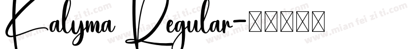 Kalyma Regular字体转换